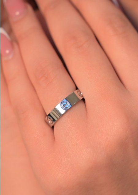 خاتم مريم كارتيير love فضي بدون زركون